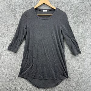 TOBI Women's M Gray 3/4 Sleeve Tunic T Shirt Top Casual‎ Relaxed Stretch